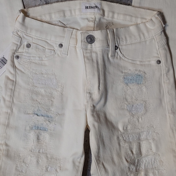 Hudson Distressed Skinny Jeans - Picture 10 of 11